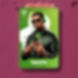 Abstract and Artistic Representation of Spotify Music Cards