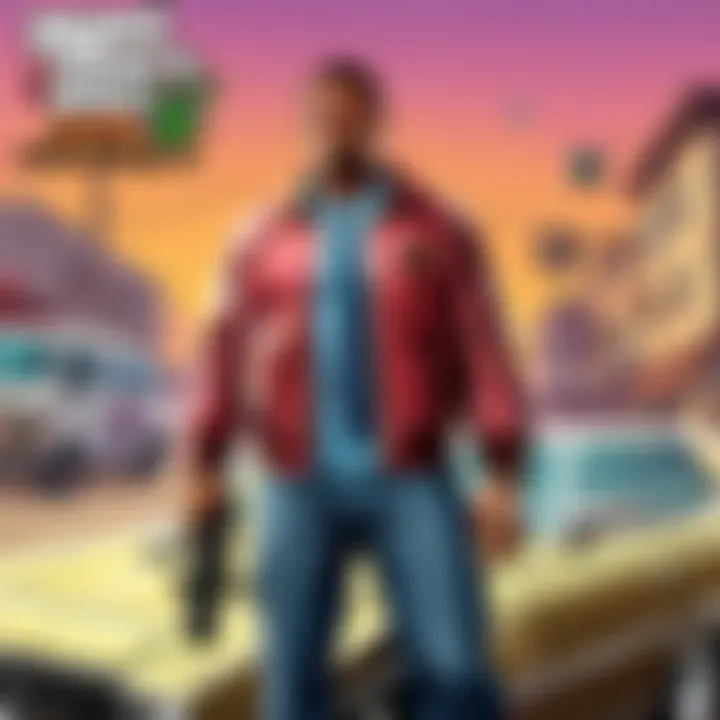 Mobile device with GTA game loading screen