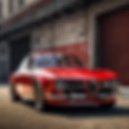 Sleek Alfa Romeo Giulia GTA M in motion