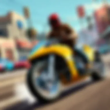 Understanding Gameplay Mechanics in Arcade Racers Stylized depiction of arcade racer mechanics with dynamic controls.
