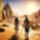 An expansive view of ancient Egypt showcasing the vibrant landscapes and architecture.