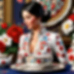 Exquisite Fine China Plate with Floral Design