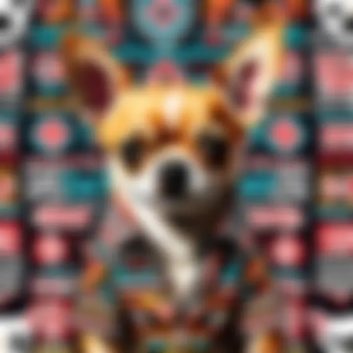 Chihuahua Shirt Inspired by Aztec Patterns