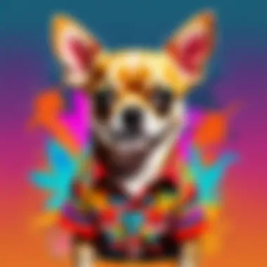 Chihuahua Shirt in Vibrant Fiesta Colors