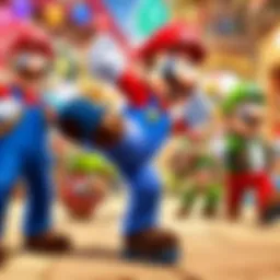 Colorful Game Characters in Mario Party Superstars