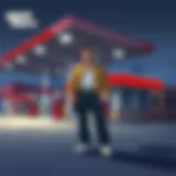 Map showing gas station locations in GTA