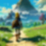 A stunning landscape of Hyrule showcasing the open world of Breath of the Wild