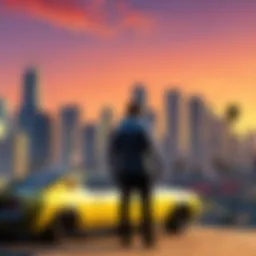 A captivating view of Los Santos skyline in GTA 5