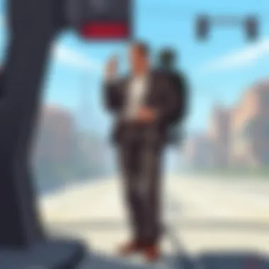 Diagram illustrating GPS technology and voice navigation