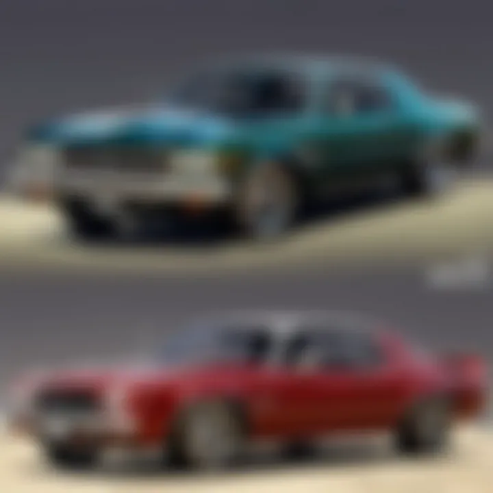 Comparison of different vehicle models used in GTA