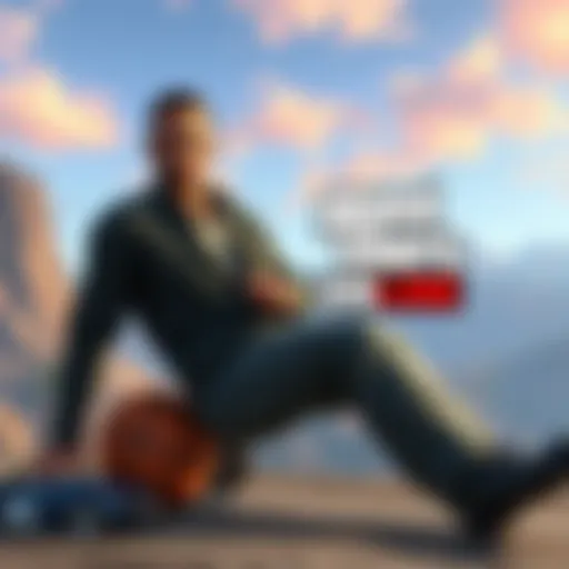 A gamer setting up GTA Online on their console