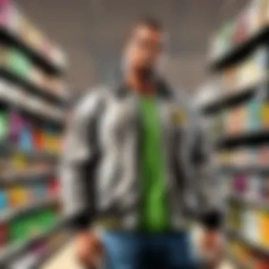 Convenience of Digital Content Purchase Illustration showcasing the convenience of purchasing digital content