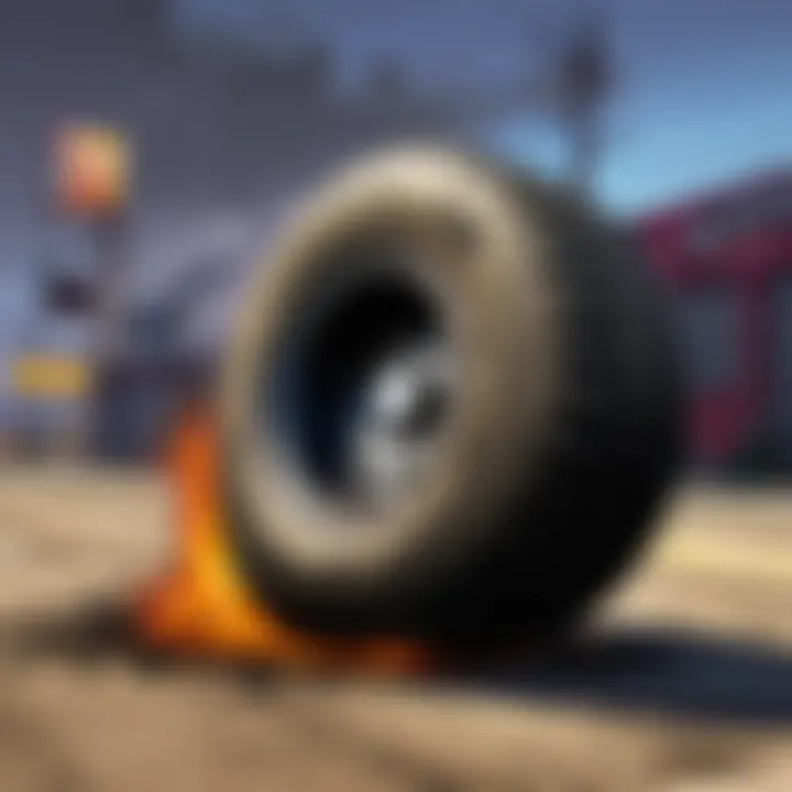 Creative Visualization of Tire Screech in Urban Setting