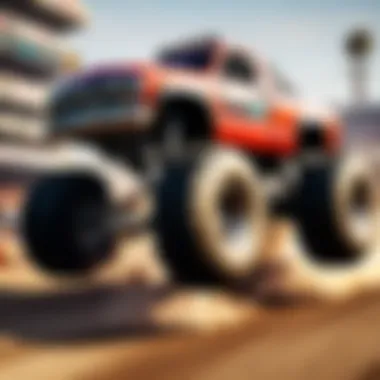 Cultural Impact: Monster Truck Fandom in Gaming A cultural representation of monster truck fandom within a gaming context