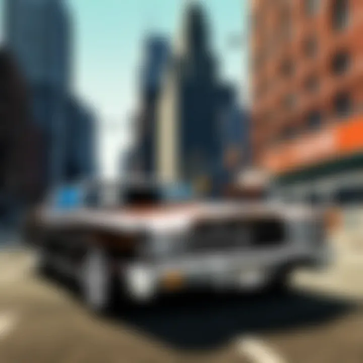 A dynamic gameplay moment highlighting vehicle action