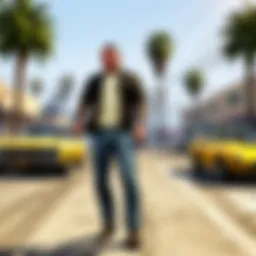 Illustration showing detailed gameplay mechanics in GTA V Mobile
