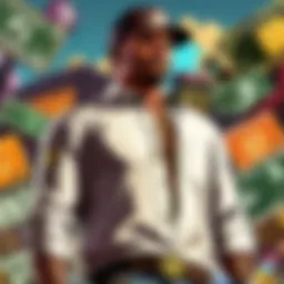 Abstract depiction of digital currency floating around a gaming console