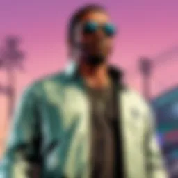 Illustration of a futuristic digital download concept