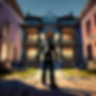 Eerie abandoned mansion in Roblox game