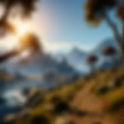 A stunning landscape from Elden Ring showcasing intricate details and vibrant colors.