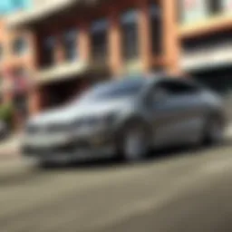 Sleek VW CC in motion