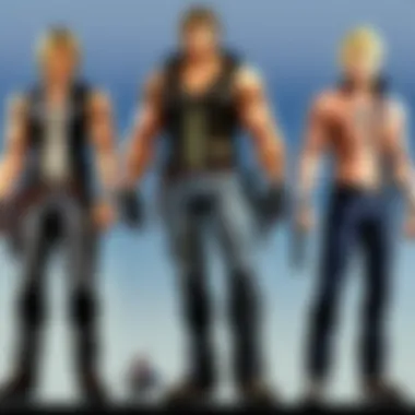 Artistic depiction of the original Final Fantasy game characters