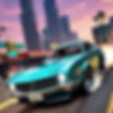 A dynamic race scene within a GTA game environment