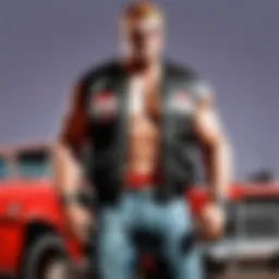 Brutus Auto character concept art showcasing distinctive features and design elements.