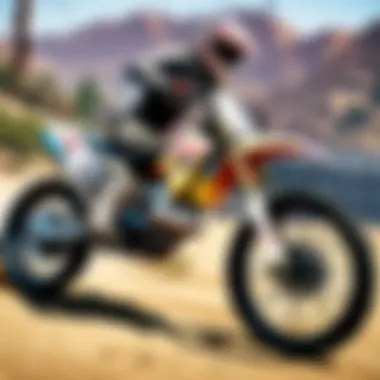 Custom graphics and aesthetic modifications on a dirt bike