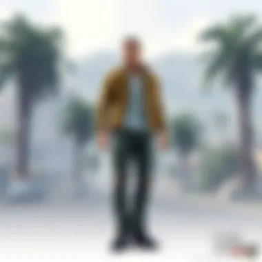 Screenshot of GTA 5 Online being played on a mobile device