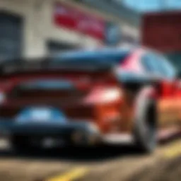 Dodge Charger Hellcat showcasing custom performance exhaust system