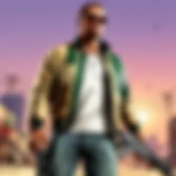 A dynamic scene illustrating free aim mechanics in action within the GTA world.