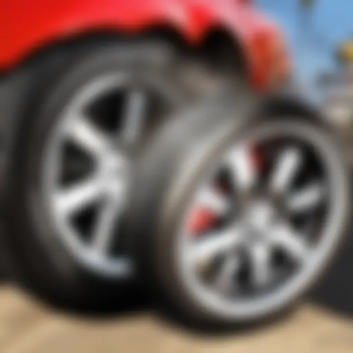 Comparison of standard vs fuel rage wheels in gameplay