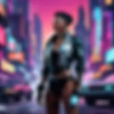 Cyberpunk Metropolis Illustration of a futuristic cityscape in a game