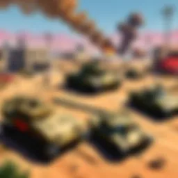 Artillery-based game showcasing strategic gameplay