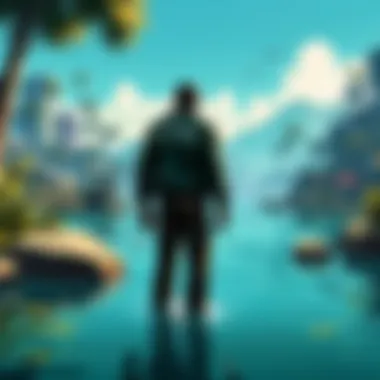 Tranquil Aquatic Realm Illustration of a serene underwater world in a gaming environment