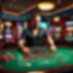 Virtual casino game with elegant design