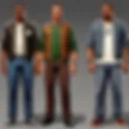 A diverse array of character designs showcasing customization options