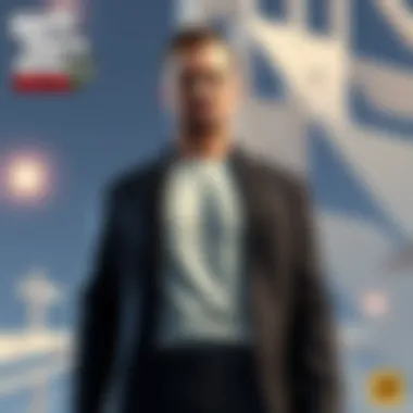 Iconic moment from a GTA 5 mission