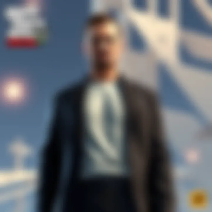 Iconic moment from a GTA 5 mission