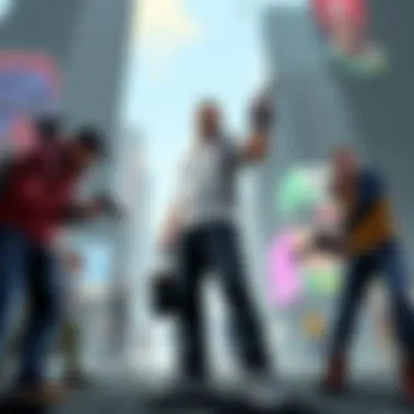 Intense Online Multiplayer Action A snapshot of an intense online multiplayer session