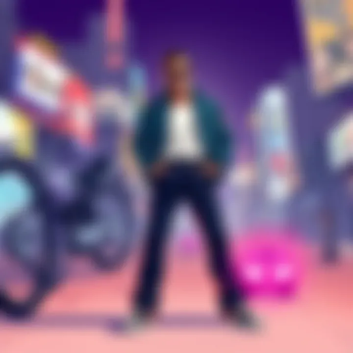 Showcasing the vibrant world of Grand Theft Auto on mobile