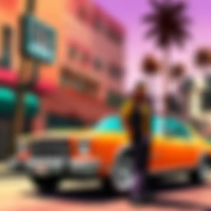 Screenshot showcasing the gameplay of GTA: Vice City Stories on PSP
