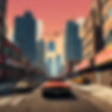 Intricate Urban Landscapes in GTA A captivating scene from the GTA game series showcasing intricate urban landscapes and gameplay mechanics.