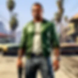 Screenshot of GTA V gameplay showcasing a cheat in action