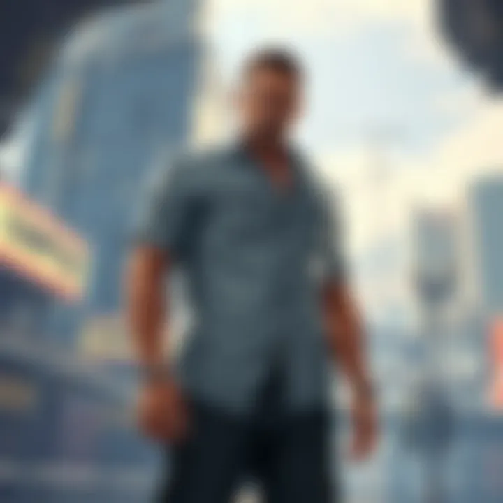 A dynamic scene from GTA V's online mode with players interacting