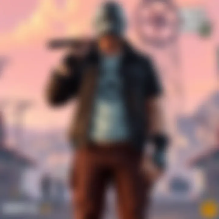 Engaging Roleplay Interactions An in-game character interacting with others in a roleplay scenario