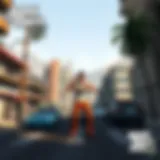 An immersive scene from a GTA5 roleplay server showcasing character interactions