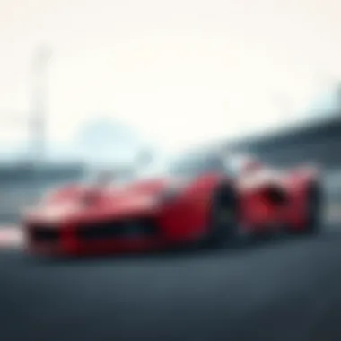 La Ferrari in Motion on the Track La Ferrari on the track demonstrating its performance