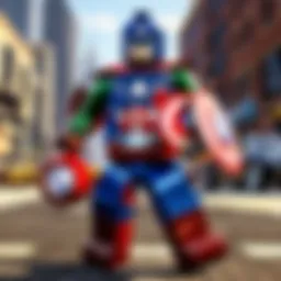 Superhero characters in action